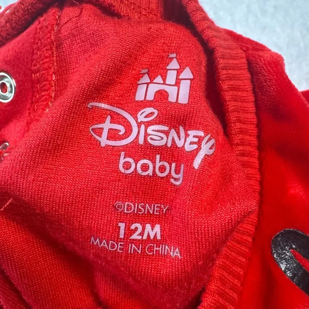 12M Disney Baby Minnie Mouse Outfit Long sleeve with built in tutu like skirt